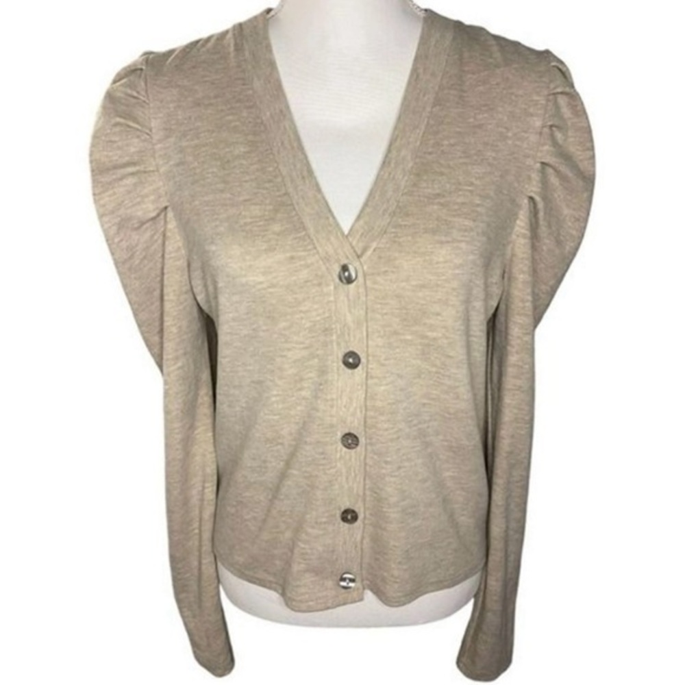 7 for All Mankind puff sleeve cardigan S